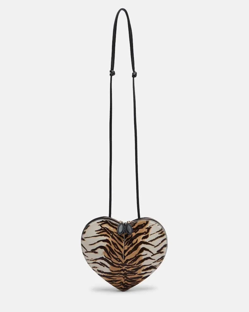 Alaïa Alaïa Schultertasche Le Cœur aus Kalbshaar Braun