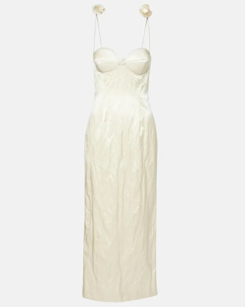 Magda Butrym Bustier-Kleid aus einem Baumwollgemisch Weiß