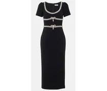 Verziertes Midikleid aus Crêpe