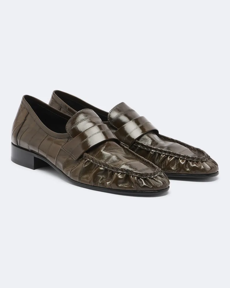 The Row Loafers aus Aalleder Grün