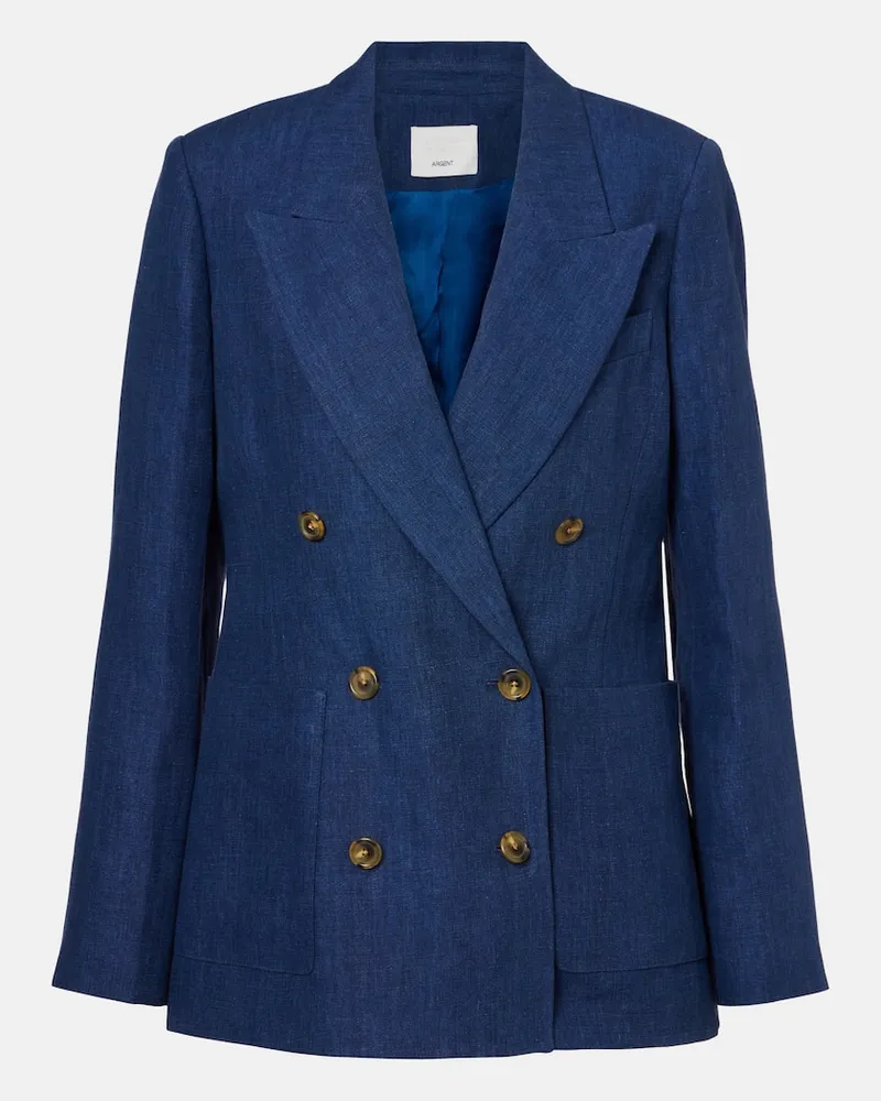 Citizens of humanity X Argent Chelsea Blazer aus Leinen Blau