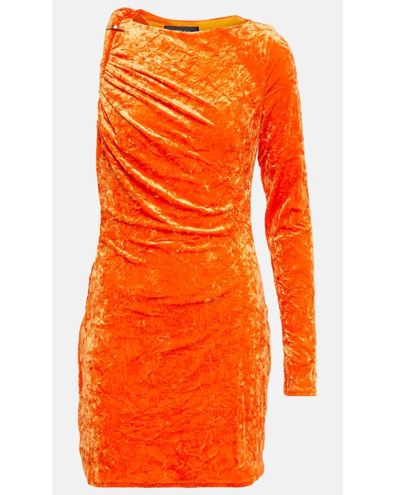 Versace Minikleid aus Samt Orange