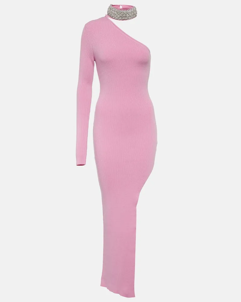 Giuseppe di Morabito Maxikleid aus einem Wollgemisch Rosa