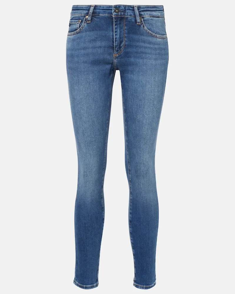 Adriano Goldschmied Mid-Rise Skinny Jeans Blau