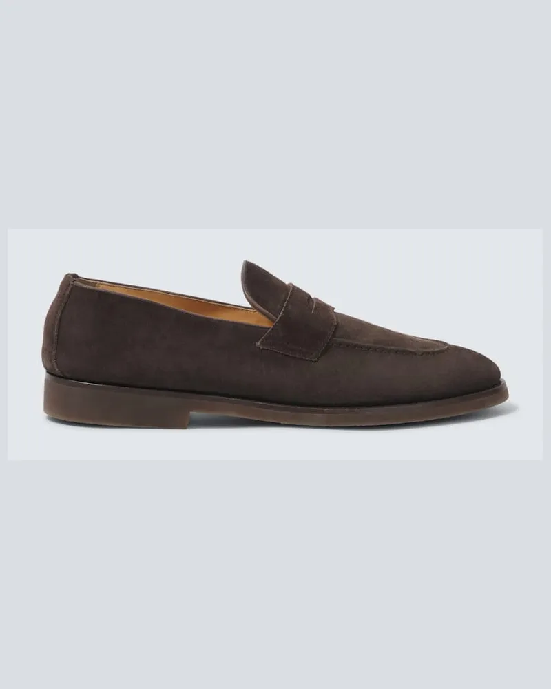 Brunello Cucinelli Loafers aus Veloursleder Braun