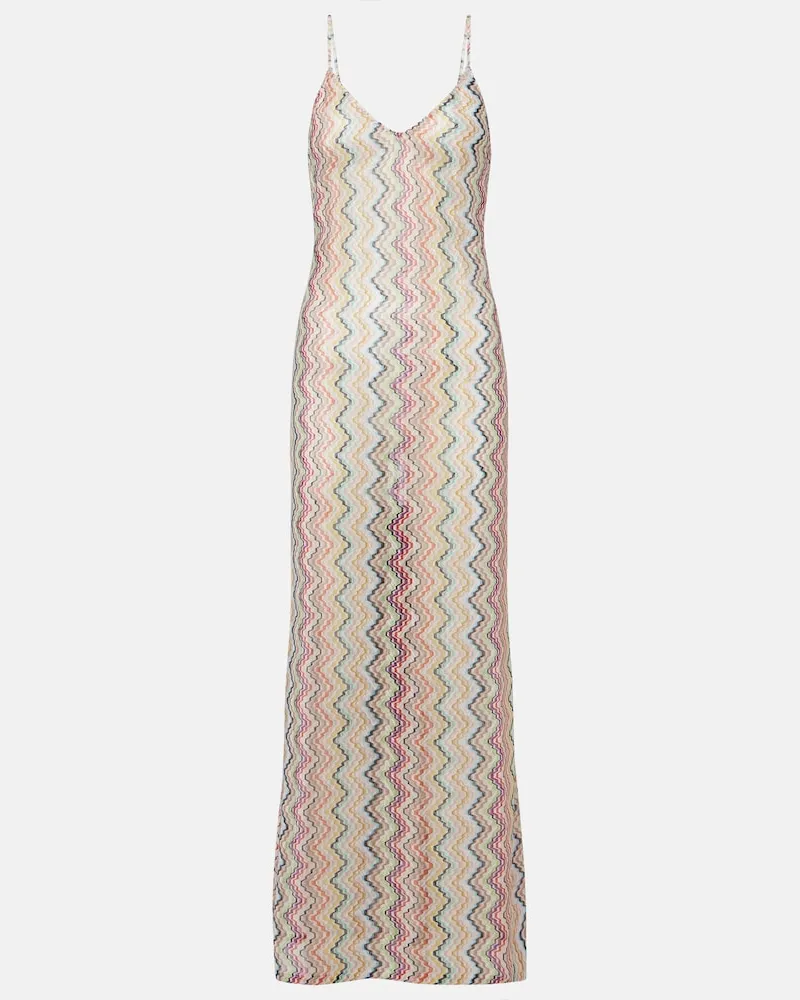 Missoni Maxikleid aus Lamé Multicolor