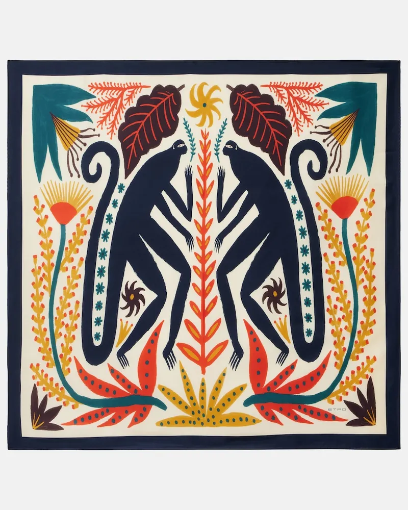 Etro Tuch aus Seiden-Twill Multicolor
