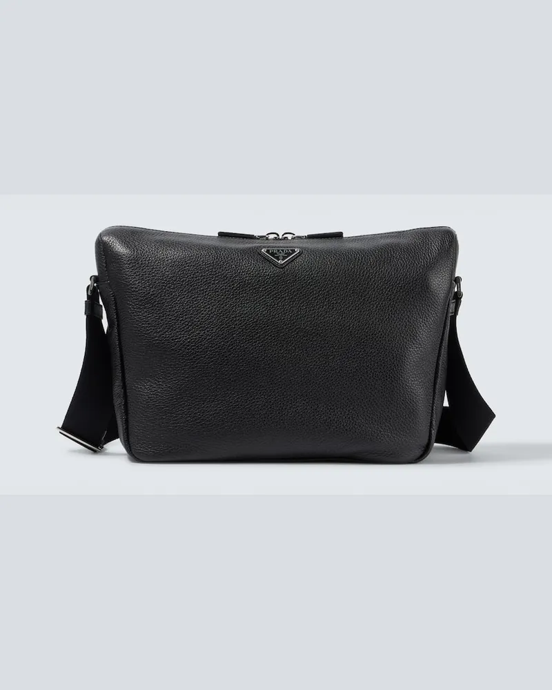 Prada Messenger Bag aus Leder Schwarz