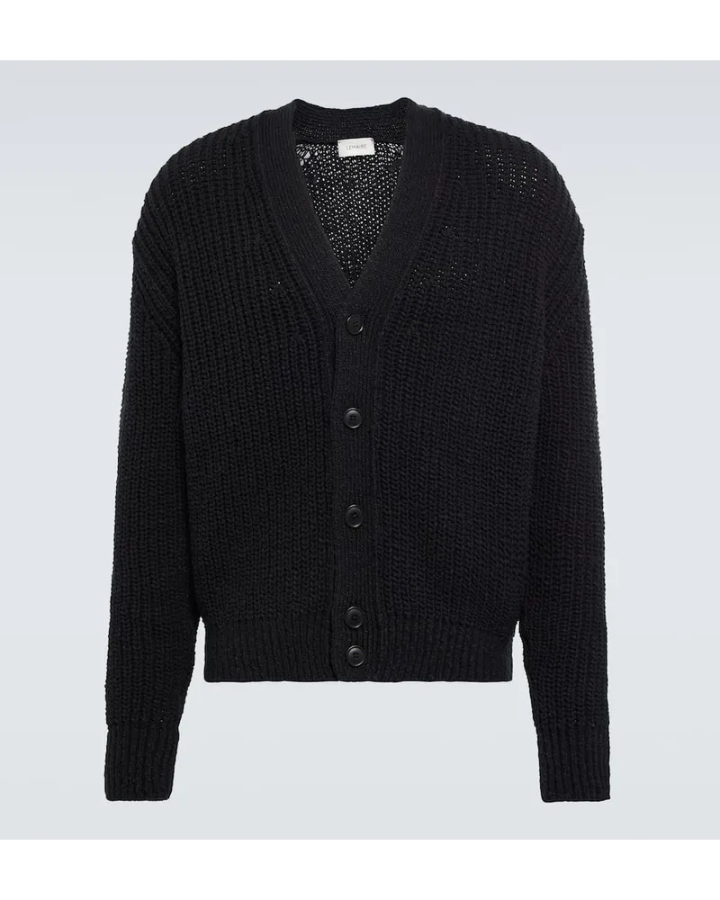 Christophe Lemaire Cardigan aus Baumwolle Schwarz