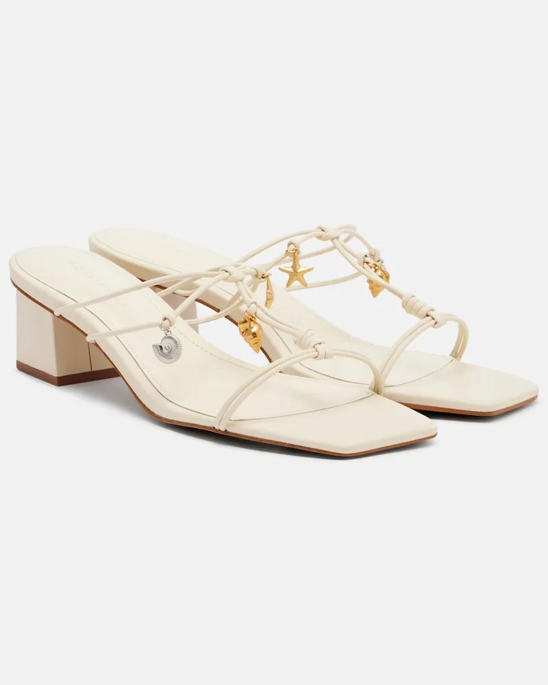 FARM Rio Verzierte Sandalen aus Leder Weiß