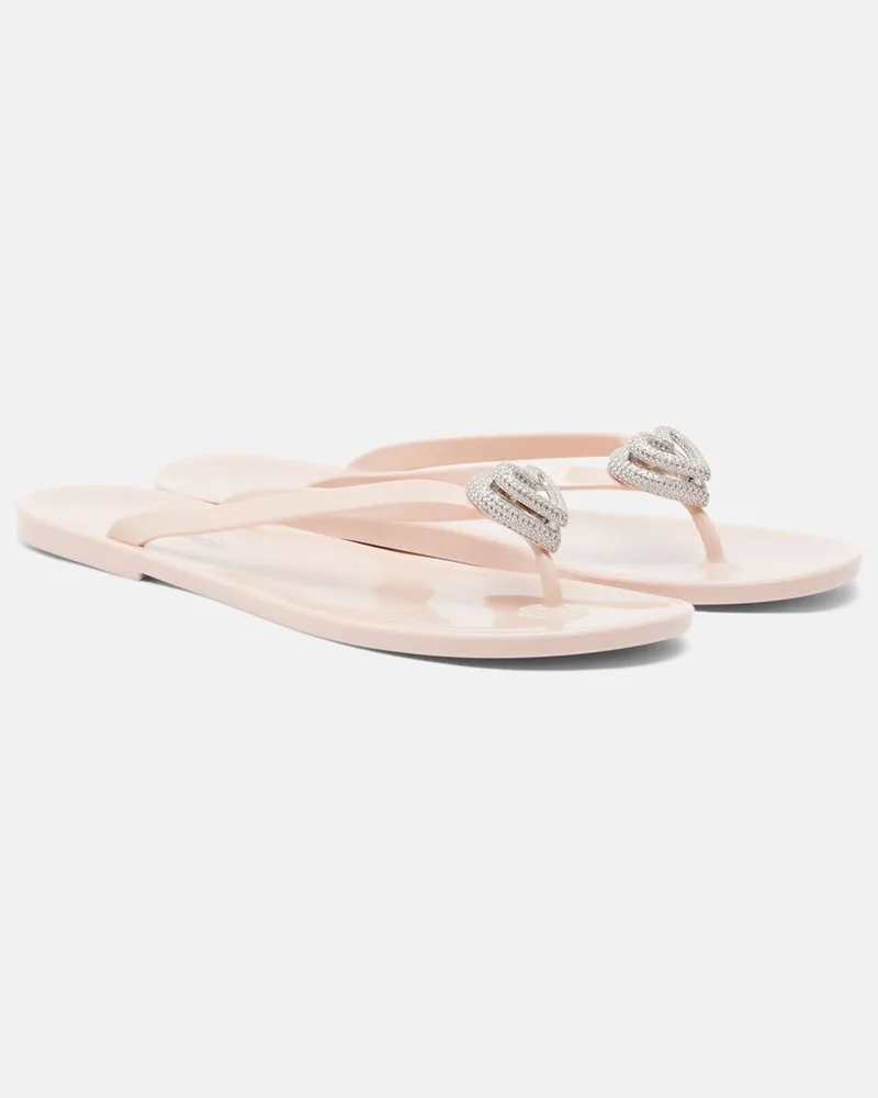 Mach & Mach Sandalen Riviera mit Kristallen Rosa