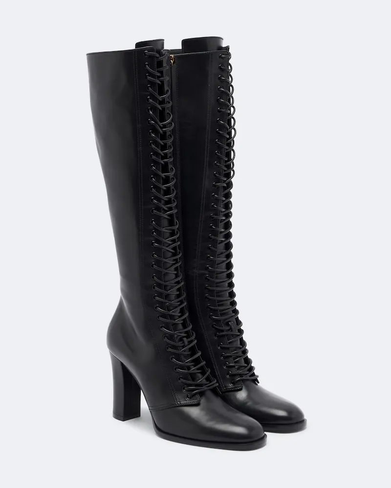 Dolce & Gabbana Stiefel aus Leder Schwarz