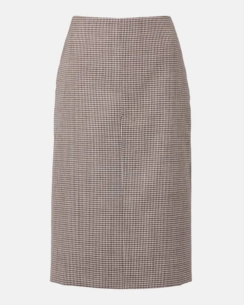 Gucci Midirock aus Wolle Braun