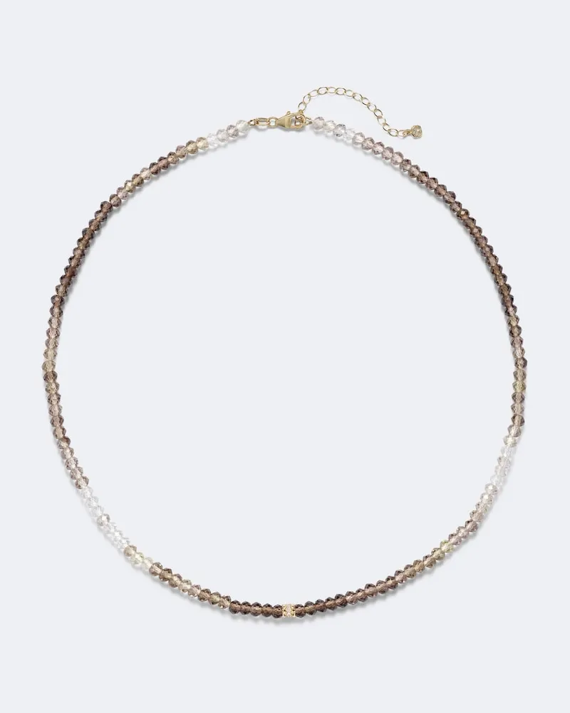 Sydney Evan Halskette aus Labradoriten mit 14kt Weißgold und Diamanten Grau