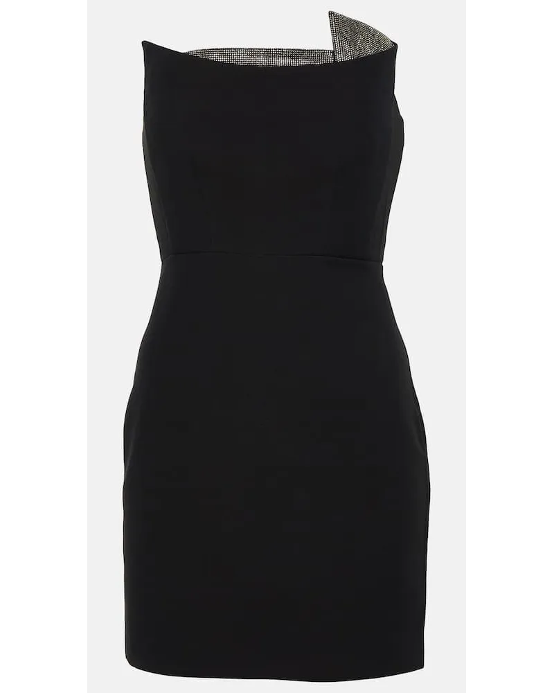 Roland Mouret Minikleid aus Wolle und Seide Schwarz