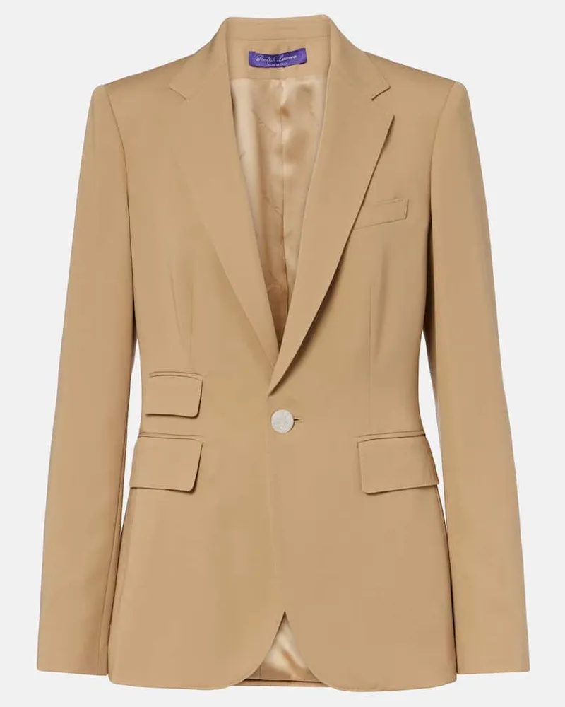 Ralph Lauren Blazer Parker aus Wollgabardine Beige