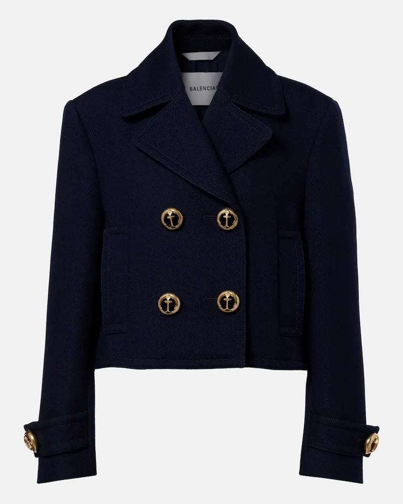 Balenciaga Jacke aus Wolle Blau