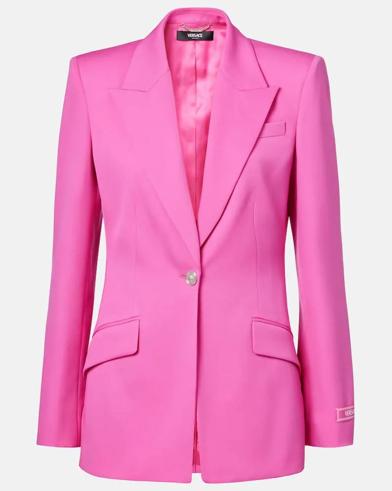 Versace Blazer Medusa aus Wolle Rosa