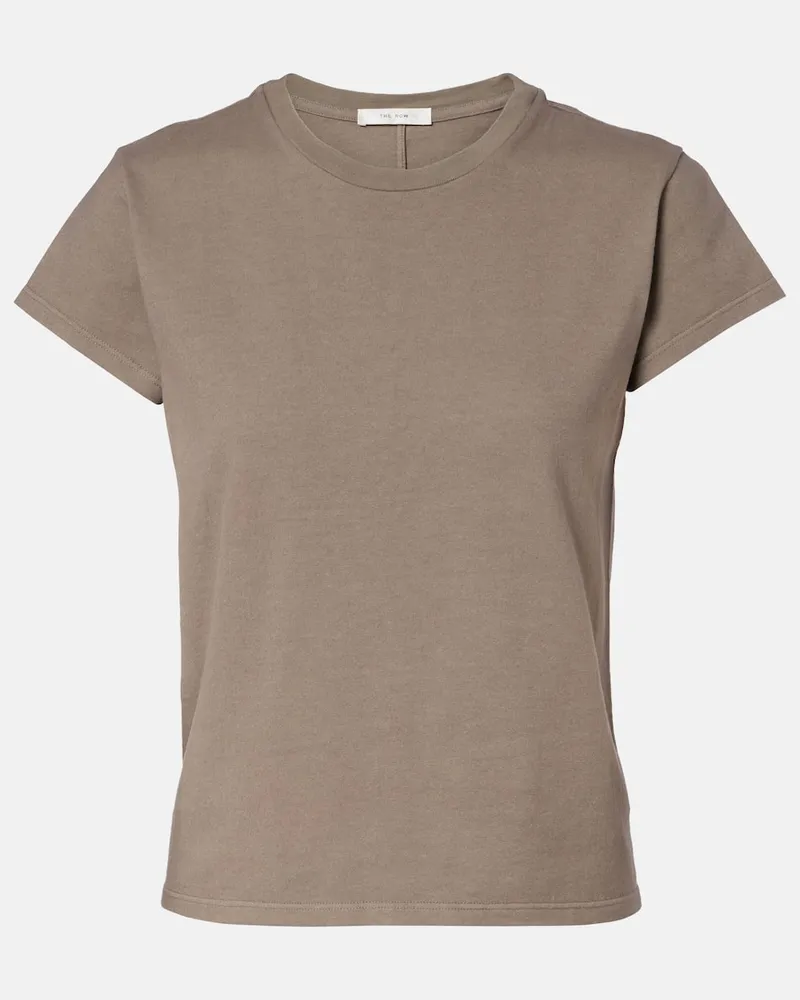 The Row T-Shirt Tori aus Baumwoll-Jersey Braun