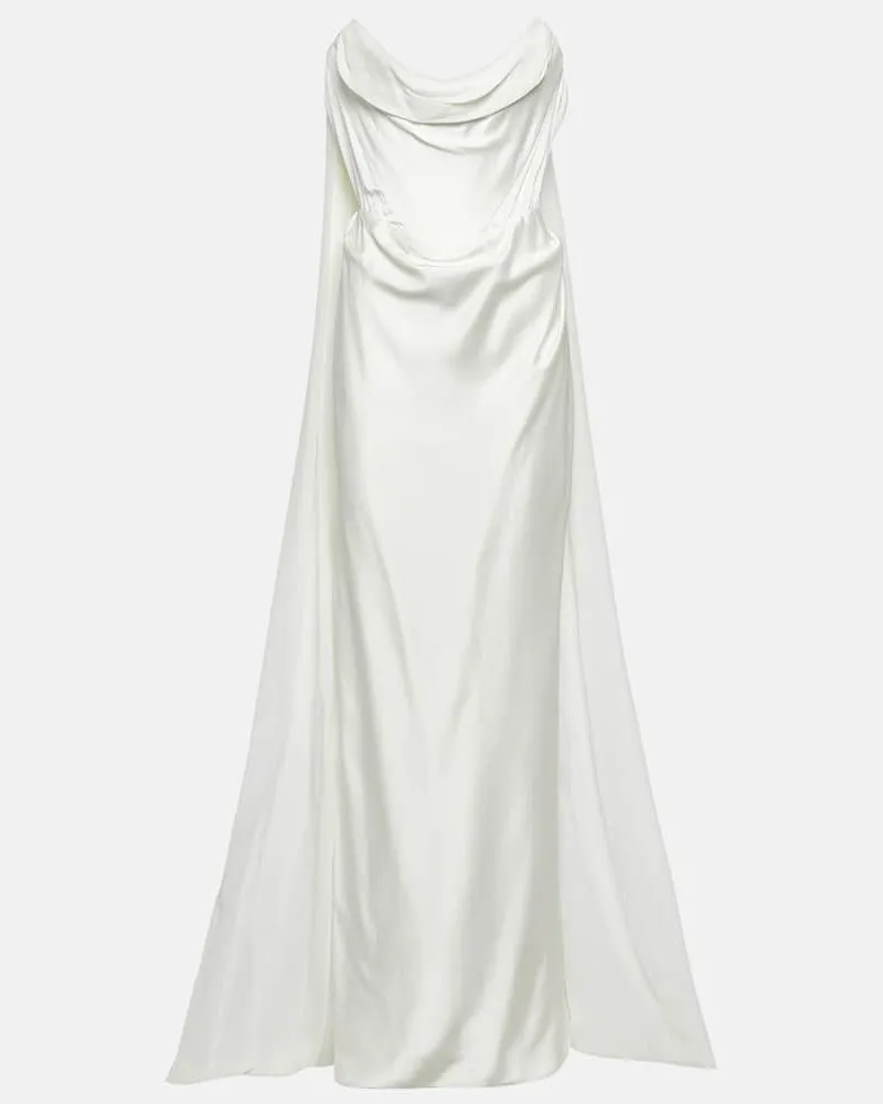 Vivienne Westwood Bridal Robe Galaxy Cape aus Crêpe Weiß