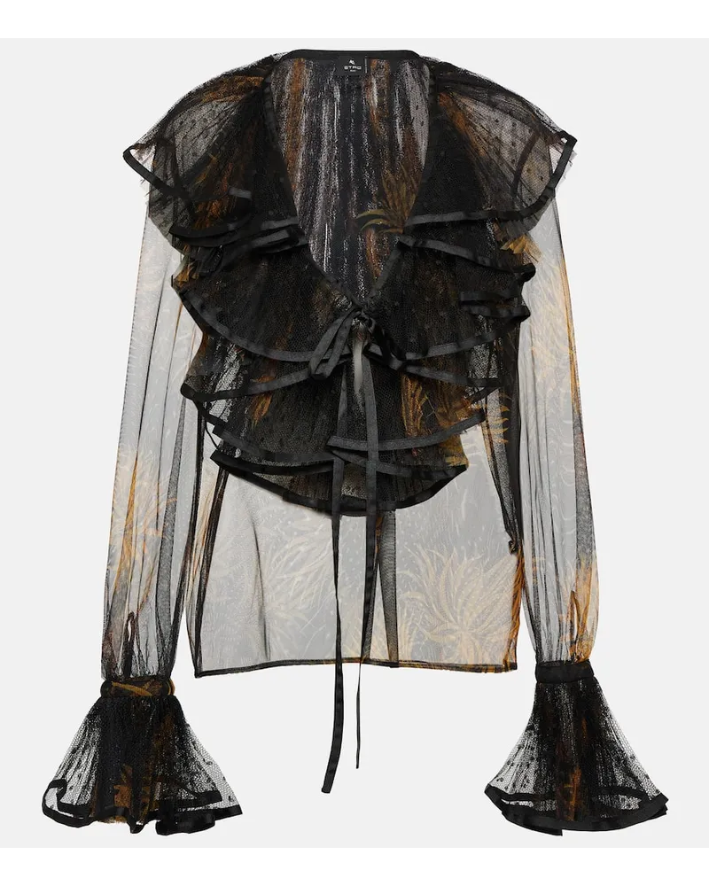 Etro Bedruckte Bluse aus Chiffon Multicolor