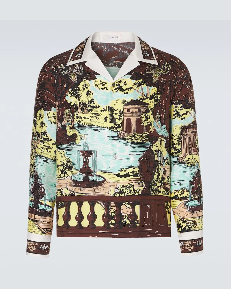 Versace Hemd aus Seide Multicolor