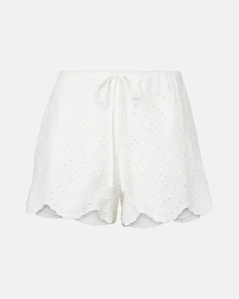 Poupette St Barth Shorts Cruse aus Baumwolle Weiß