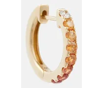 Einzelner Ohrring Orb Large aus 14kt Gelbgold mit Diamant und Saphiren