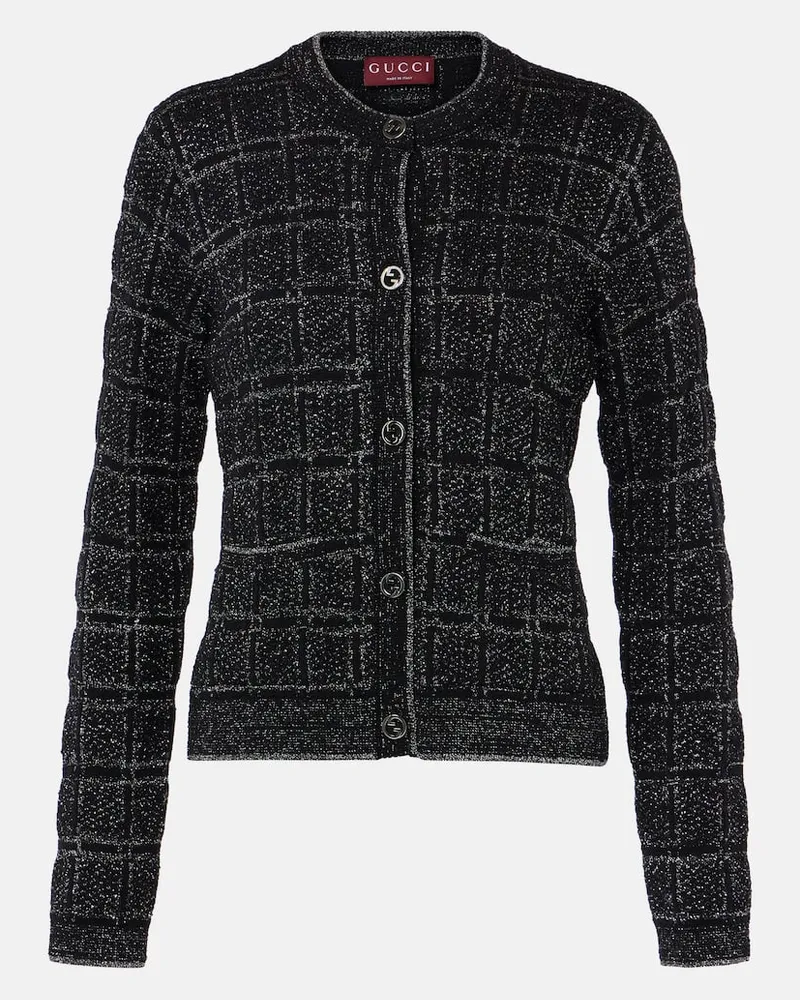 Gucci Cardigan aus Jacquard Schwarz