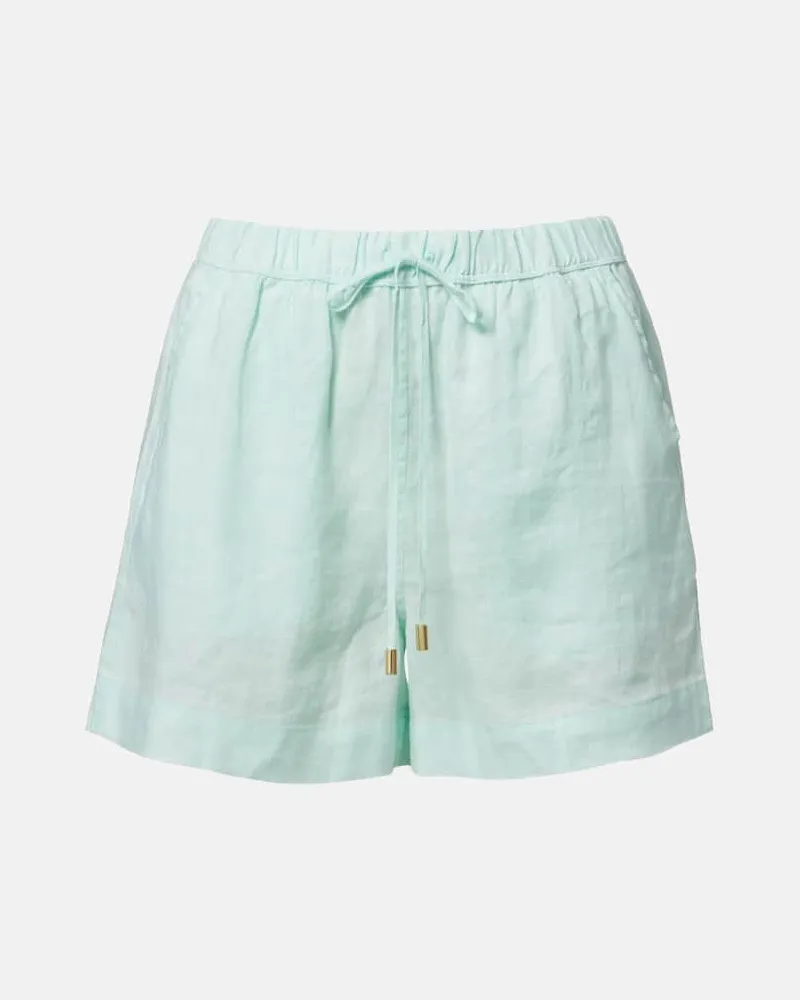 Heidi Klein Shorts Corfu aus Leinen Blau