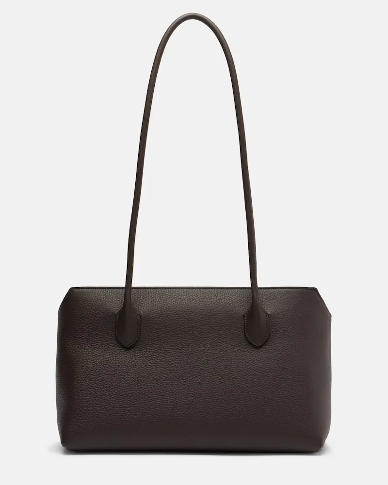 The Row Schultertasche Terrasse Medium aus Leder Braun