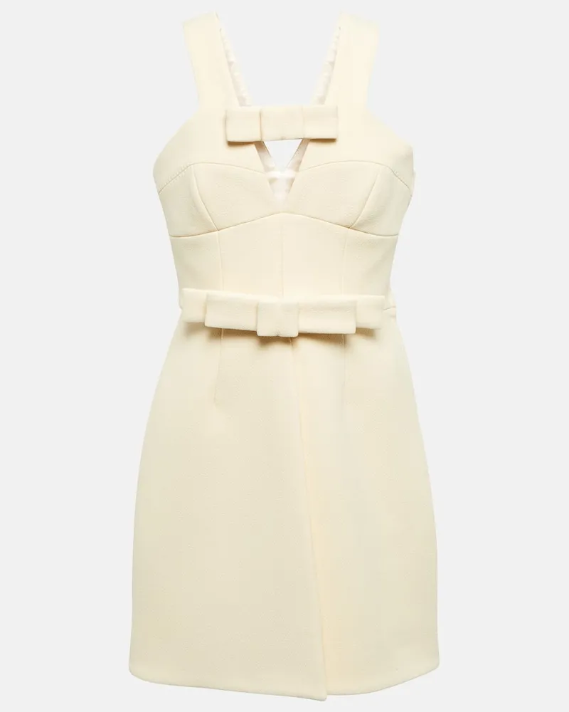 Jil Sander Minikleid aus einem Wollgemisch Weiß