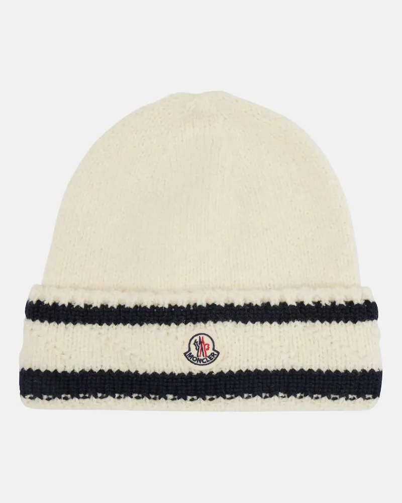 Moncler Mütze aus einem Wollgemisch Beige