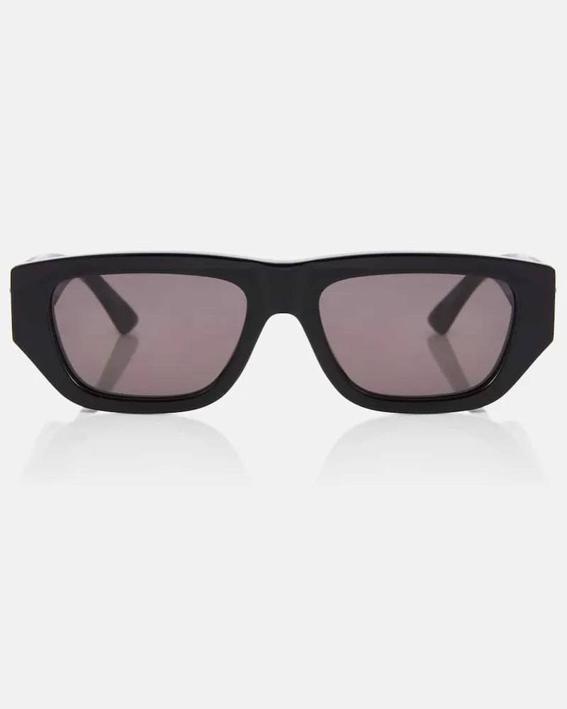Bottega Veneta Eckige Sonnenbrille Bolt Schwarz