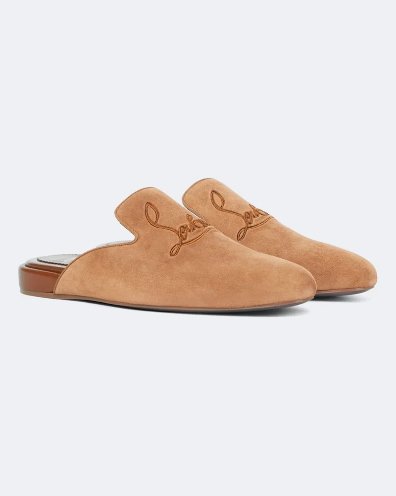 Christian Louboutin Slippers Navy Coolito Braun