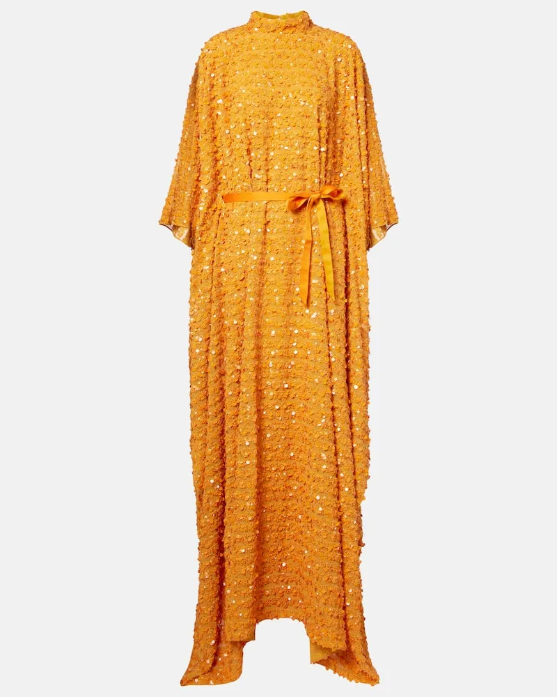 Taller Marmo Kaftan Caracciolo mit Pailletten Orange