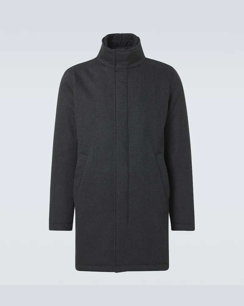 Herno Mantel aus Wolle Grau