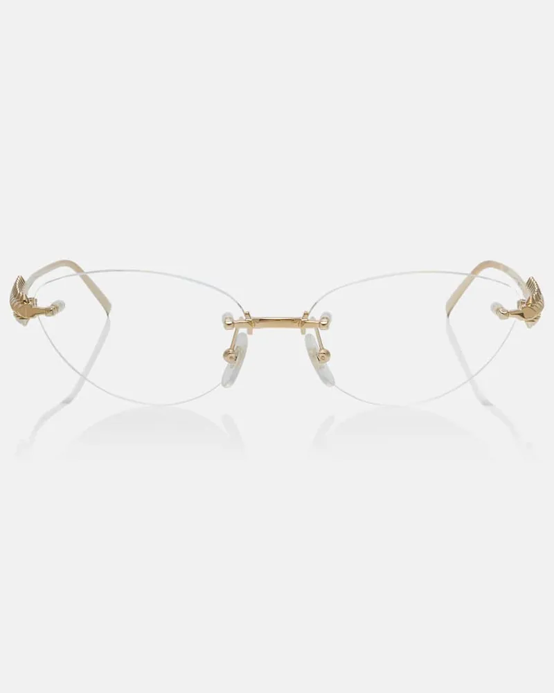 Cartier Cat-Eye-Brille Clash de Cartier Gold