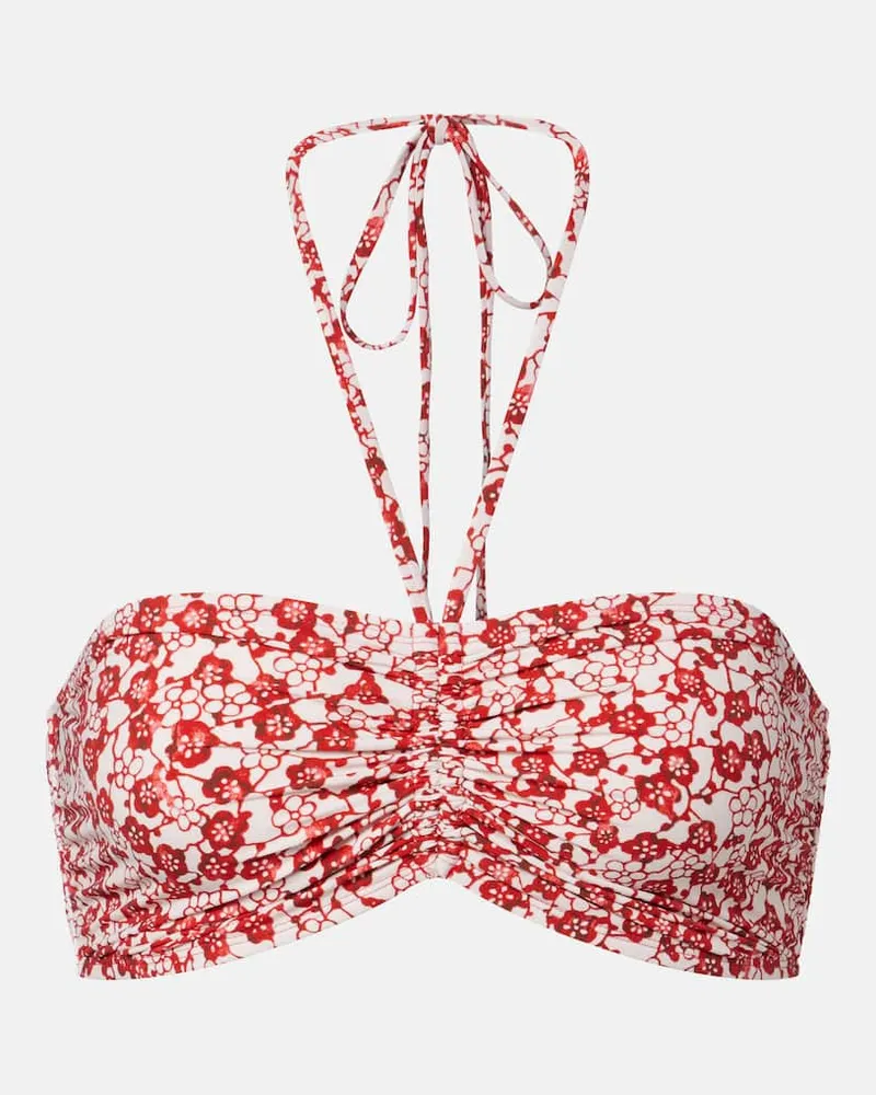 Isabel Marant Bedrucktes Bikini-Oberteil Salmage Rot