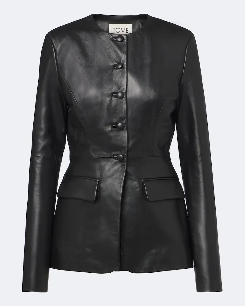 TOVE Lederjacke Jed Schwarz