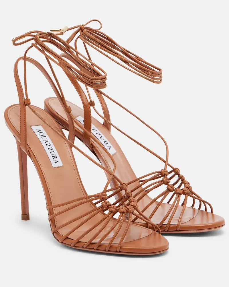Aquazzura Sandalen Ritmo aus Leder Braun