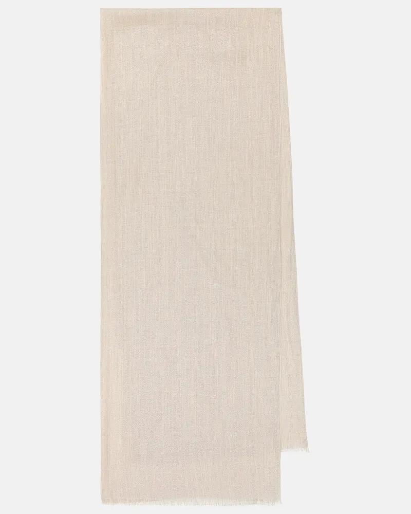 Brunello Cucinelli Schal aus einem Kaschmirgemisch Beige