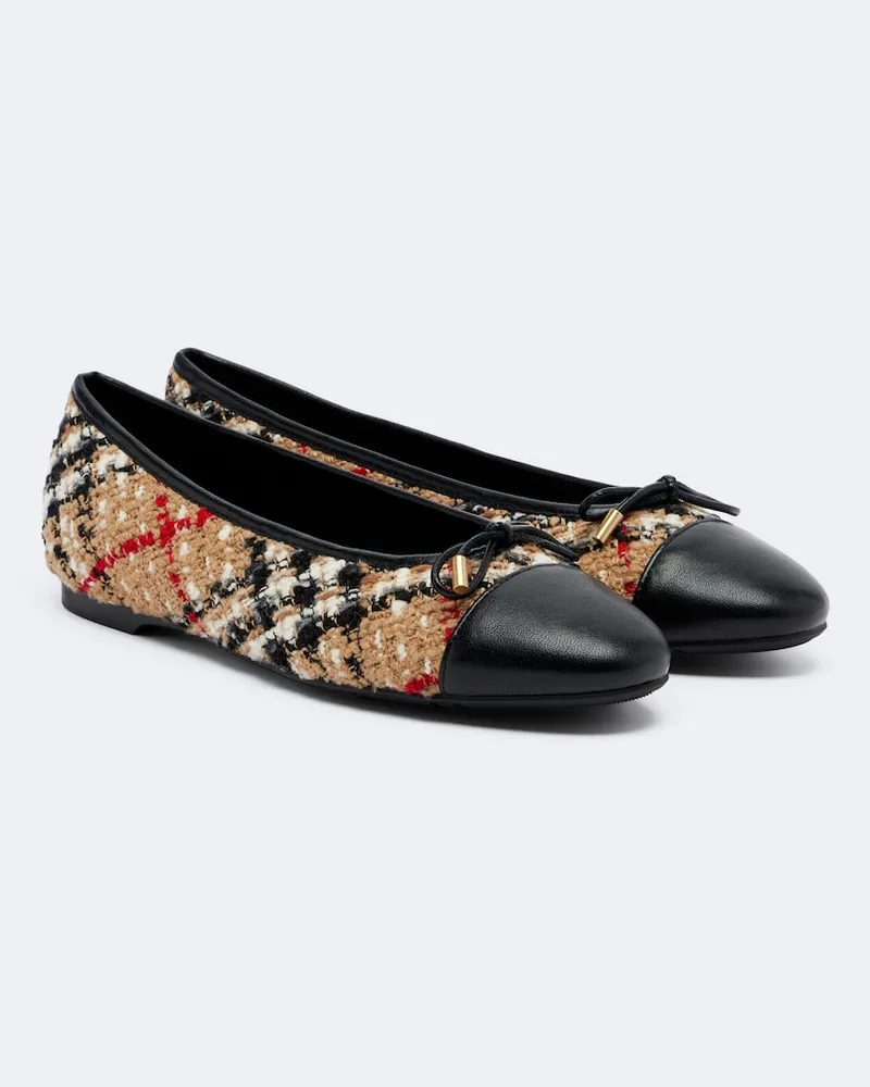 Burberry Ballerinas Burberry Check aus Bouclé Multicolor