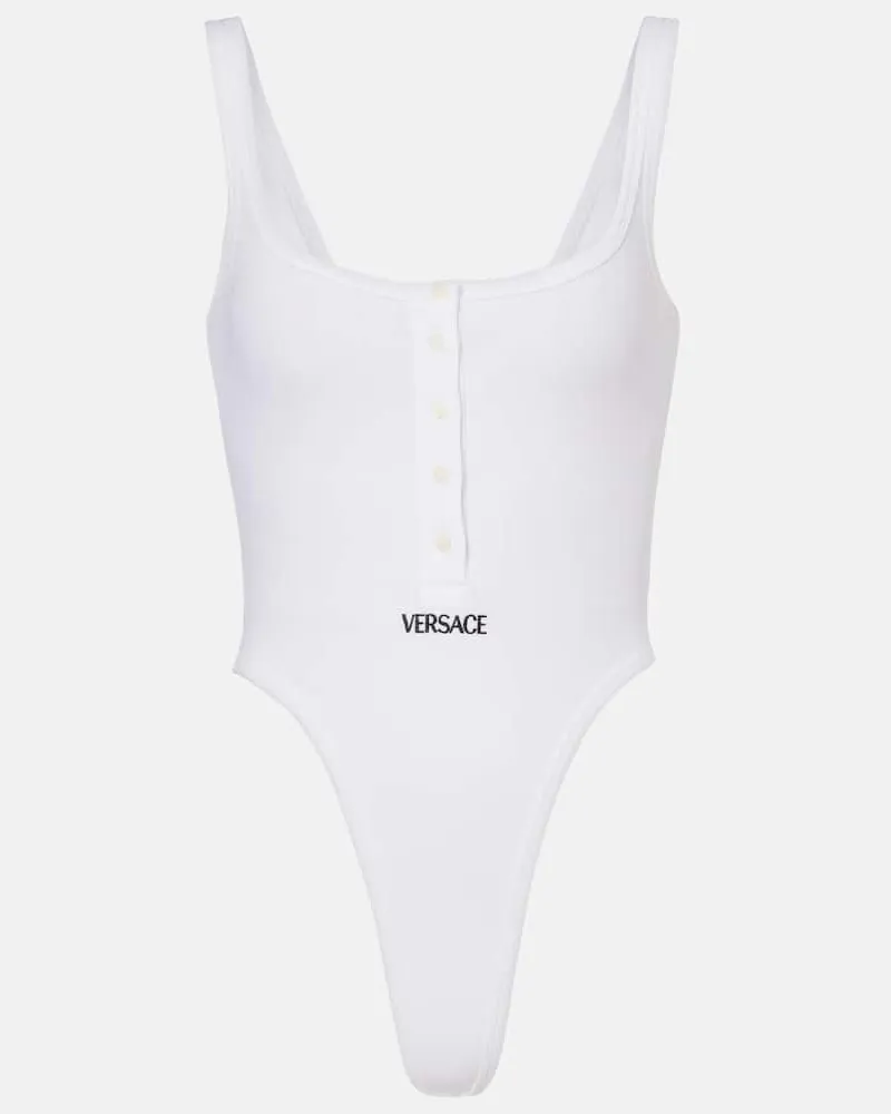 Versace Body aus einem Baumwollgemisch Weiß