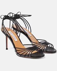 Aquazzura Sandalen Call me Sandal 85 aus Leder Schwarz