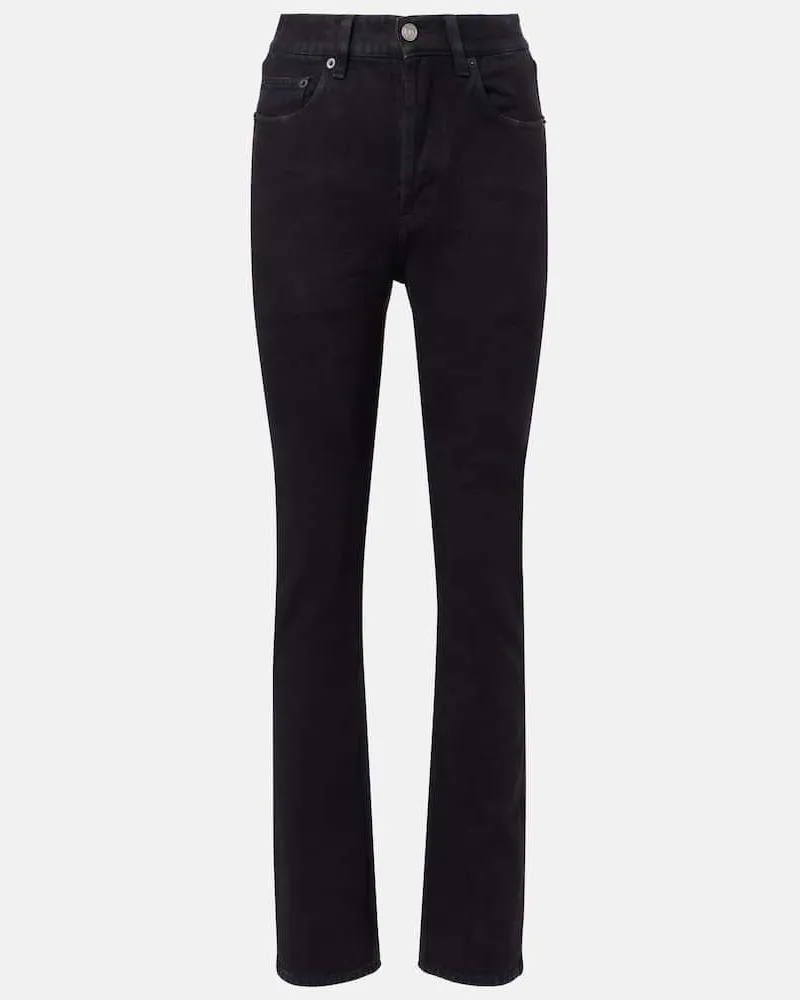 Saint Laurent High-Rise Flared Jeans 90s Schwarz