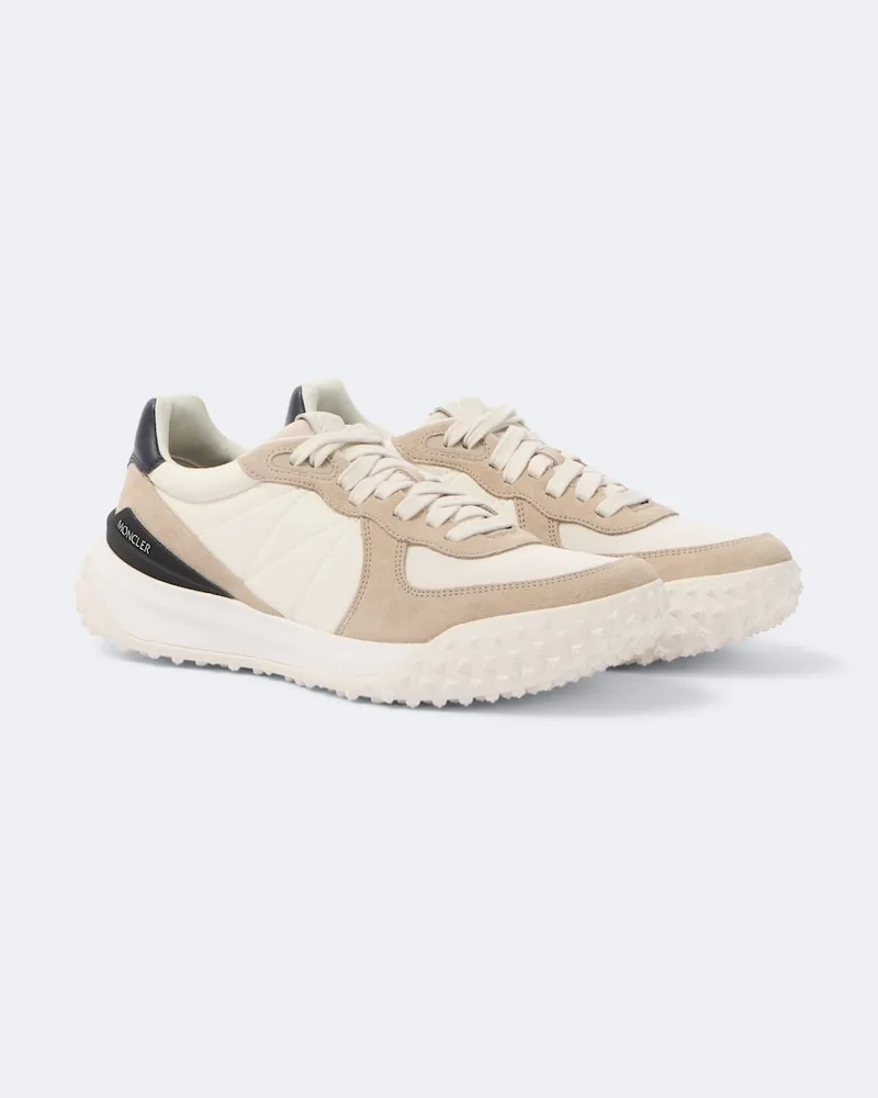 Moncler Sneakers Corso mit Veloursleder Weiß
