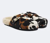 Clogs Vasilitsa aus Leder mit Lammfell