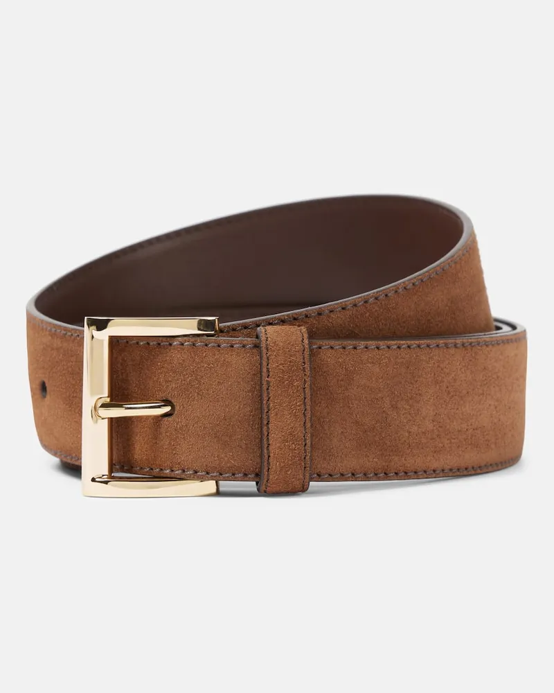 Prada Gürtel aus Veloursleder Braun