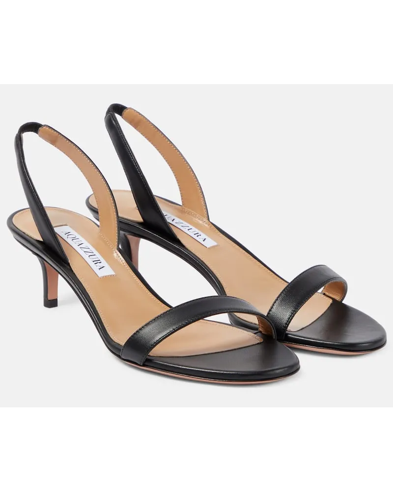 Aquazzura Slingback-Sandalen 50 aus Leder Schwarz